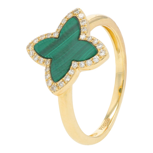14K YG EFFY 1.10 CT Malachite Ring