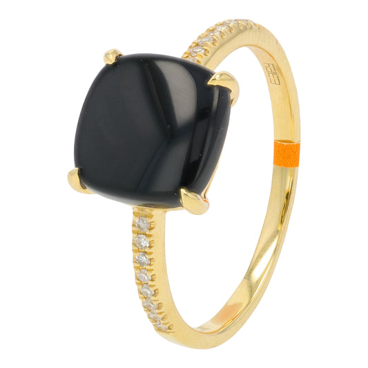 14K YG EFFY 1.35 CT Black Onyx Ring