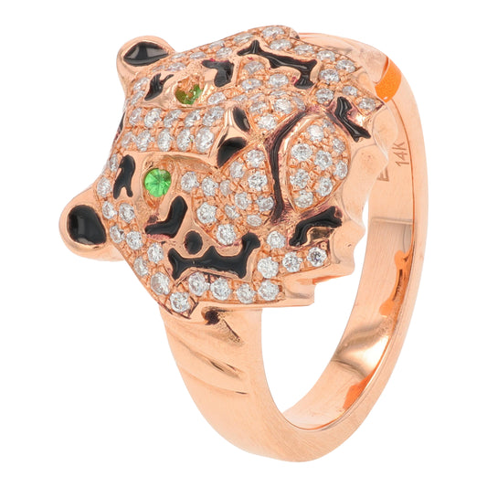 14K RG EFFY .53 CT Diamond Tiger Ring