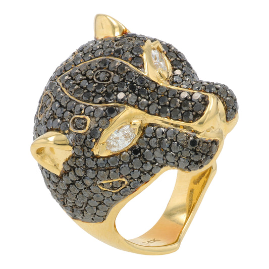 14K YG EFFY 3.43 CTW Diamond Panther Ring