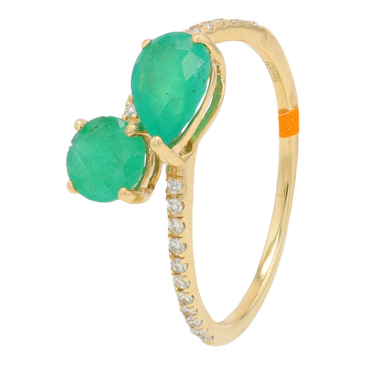 14K YG EFFY 1.05 CTW Emerald Ring