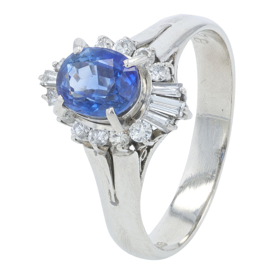 PT900 .98 CT Sapphire Ring