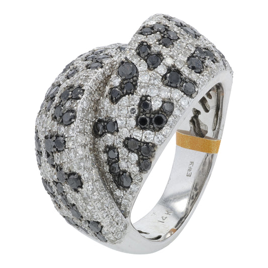 14K WG EFFY 2.10 CTW Diamond Bypass Cheetah Ring