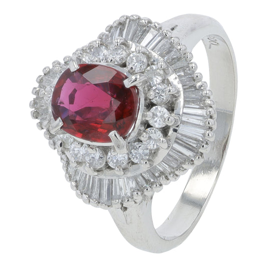 PT900 1.02 CT Ruby Ring