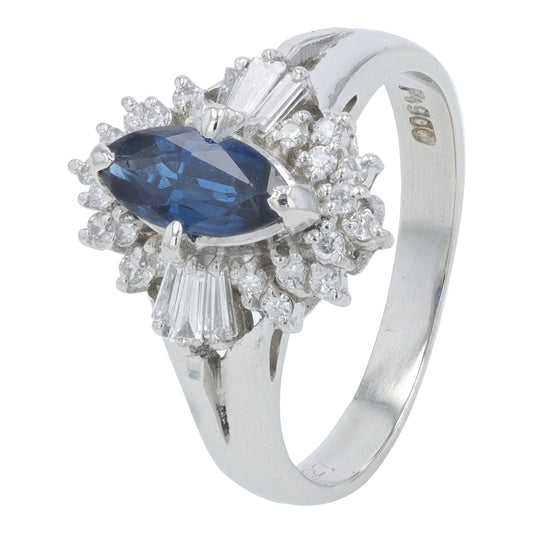 PT900 .77 CT Sapphire Ring