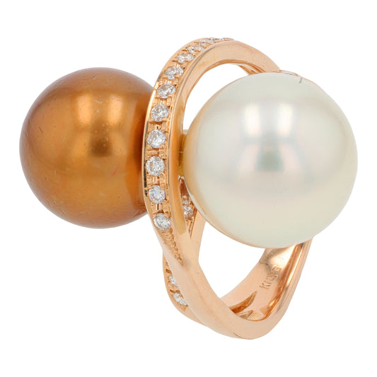 18K RG Pearl Ring