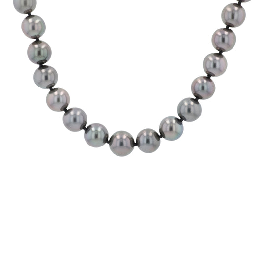 18K WG Mikimoto Tahitian Pearl Necklace