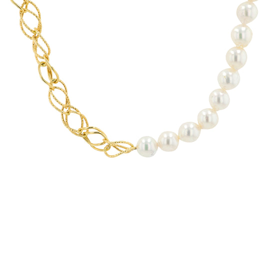 18K YG 8.2 MM Pearl Necklace