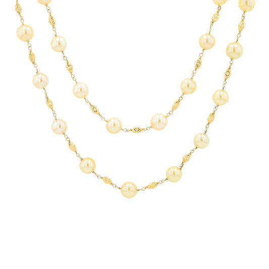 18K YG 6.5 MM Pearl Necklace