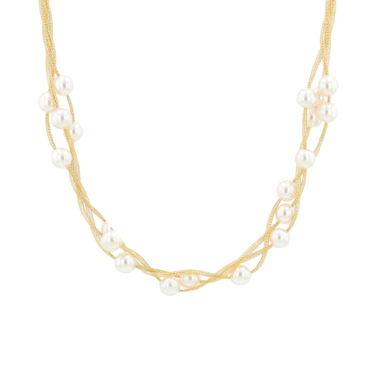 18K YG 8 MM Pearl Necklace