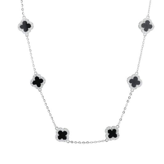 14K WG Gemstone Station Necklace<p><strong>More Colors Available</p></strong>