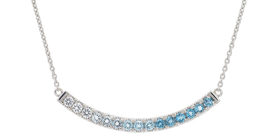 10K WG Gemstone Necklace<p><strong>More Colors Available</p></strong>