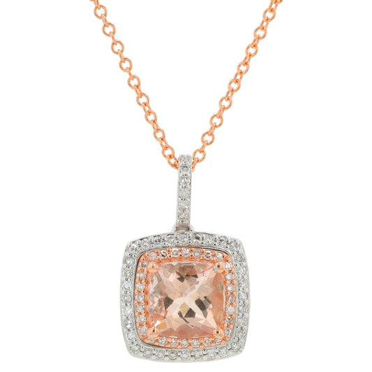 14K TT EFFY 1.40 CT Morganite Pendant