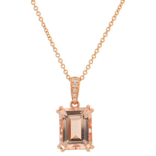 14K RG EFFY 2.60 CT Morganite Pendant