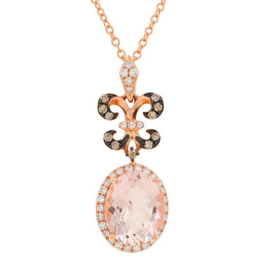 14K RG EFFY 2.35 CT Morganite Pendant