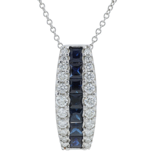 14K EFFY WG 1.20 CTW Sapphire Pendant