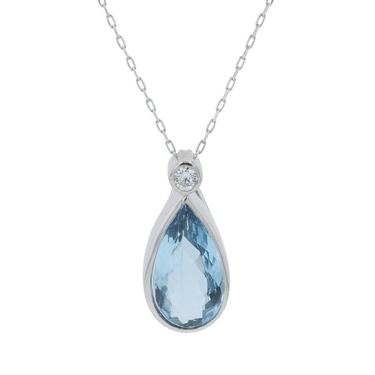 PT900 1.73 CT Aqua Pendant