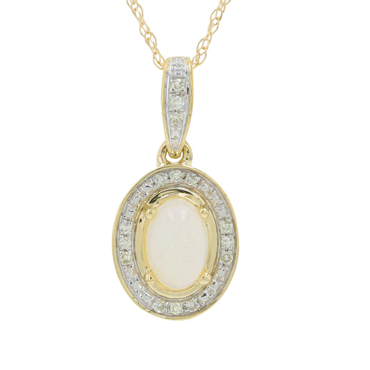 10K Gemstone Halo Pendant<p><strong>More Colors Available</p></strong>