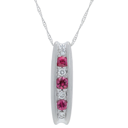 18K WG .45 CTW Ruby Pendant