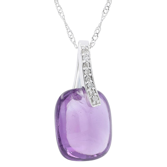10K WG Gemstone Pendant<p><strong>More Colors Available</p></strong>
