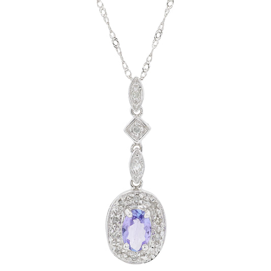 10K WG .50 CT Tanzanite Pendant