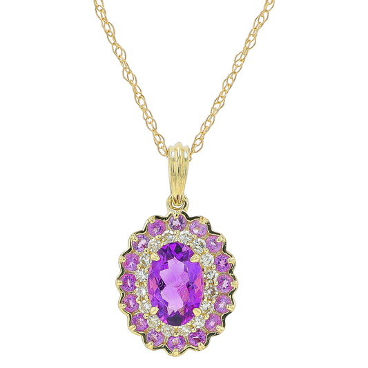 10K Gemstone Pendant<p><strong>More Colors Available</p></strong>