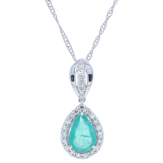 14K WG Gemstone Pendant<p><strong>More Colors Available</p></strong>