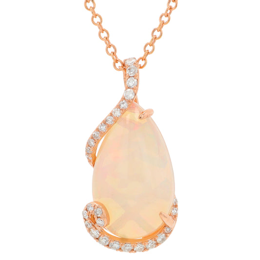 14K RG EFFY 3.20 CT Opal Pendant