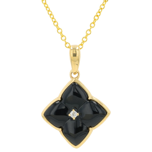 14K YG EFFY 2 CT Black Onyx Pendant