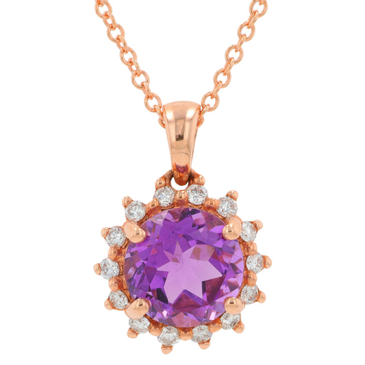 14K RG EFFY 1.90 CT Amethyst Necklace