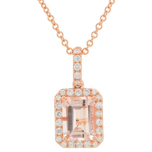 14K RG EFFY 1.20 CT Morganite Pendant