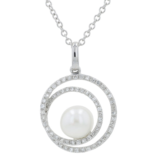 14K WG EFFY Pearl Pendant