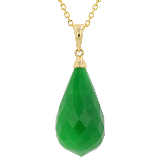14K YG EFFY 27 CT Dyed Jade Pendant