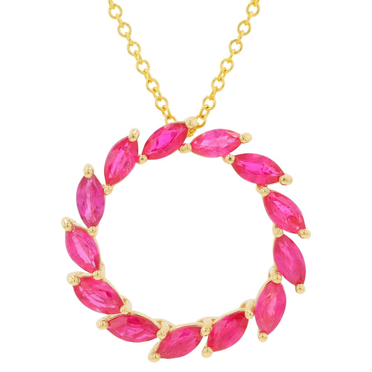 14K YG EFFY 2.10 CTW Ruby Pendant