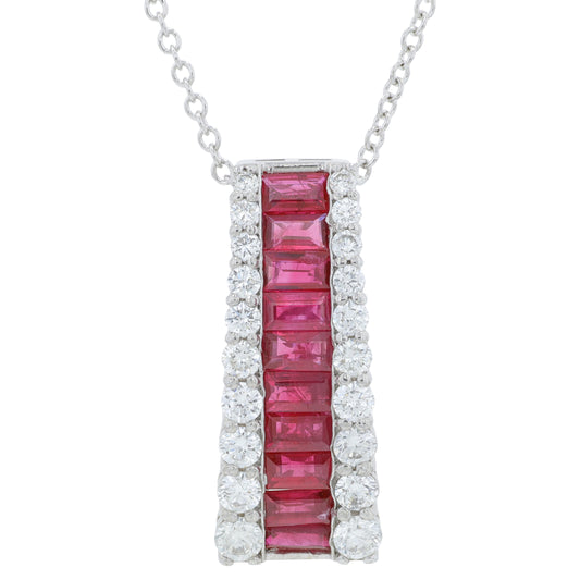 14K WG EFFY 1.14 CTW Ruby Pendant
