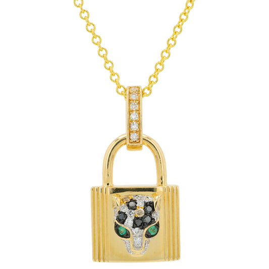 14K YG EFFY Lock Pendant