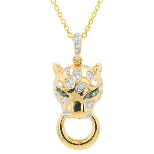 14K YG EFFY Panther Pendant