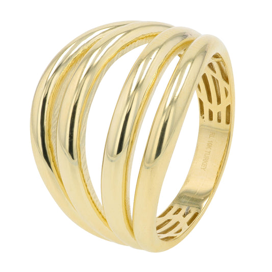 10K YG Split Band Ring