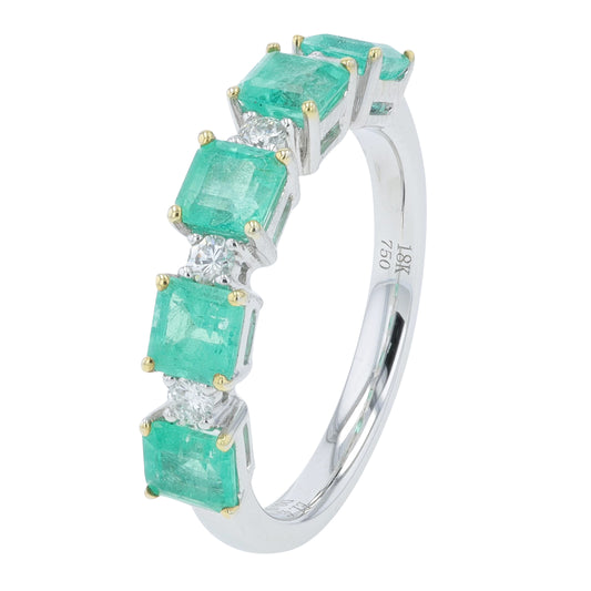 18K WG 1.45 CT Emerald Ring