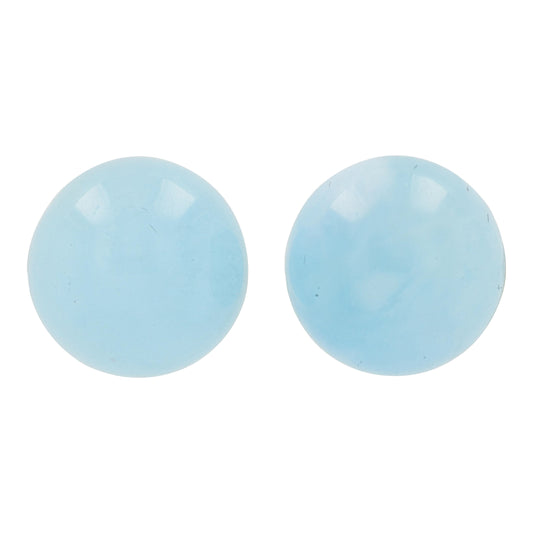 14K YG EFFY 14.23 CT Milky Aquamarine Studs