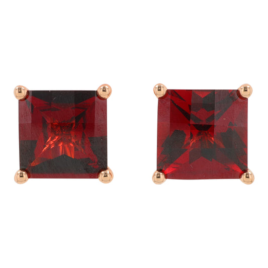 14K RG EFFY 5.40 CT Garnet Studs