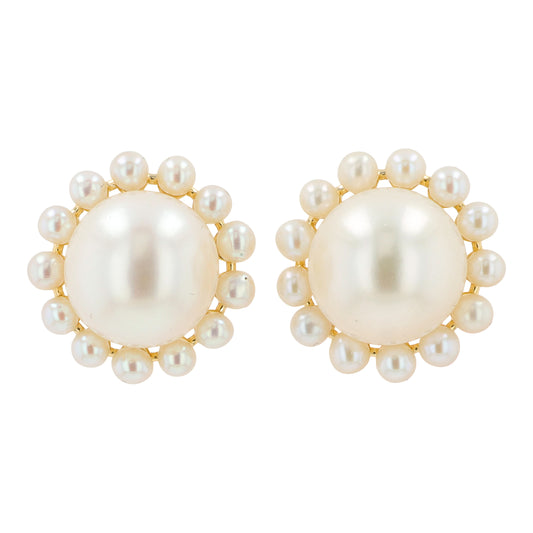 14K YG EFFY Freshwater Pearl Earrings