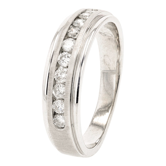 10K WG .50 CTW Diamond Gents Wedding Band