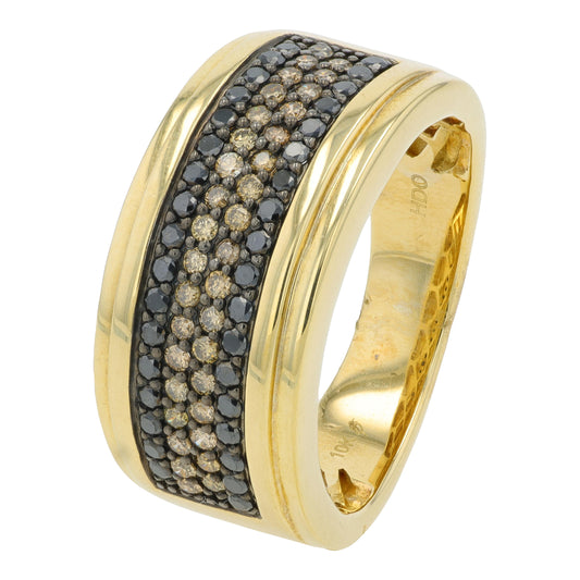 10K YG .88 CTW Diamond Gents Wedding Band