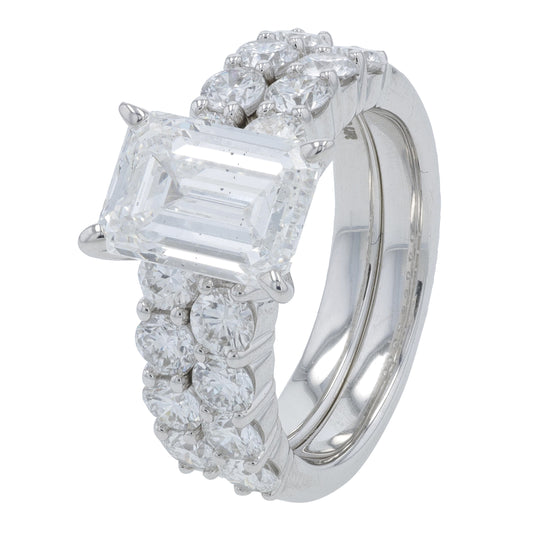 14K WG 5 CTW Lab Grown Diamond Bridal Set<p><strong>Lab Grown Diamond</p></strong>