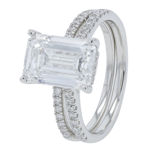 18K WG 4.50 CTW Lab Grown Diamond Bridal Set<p><strong>Lab Grown Diamond</p></strong><p><strong>IGI Available</p></strong>