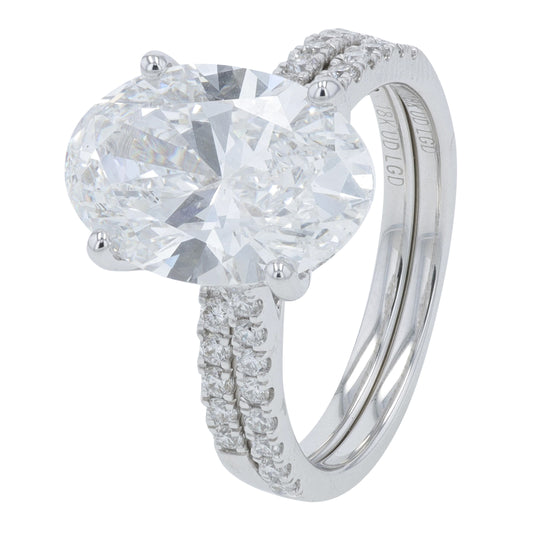 18K WG 4.50 CTW Lab Grown Diamond Bridal Set<p><strong>Lab Grown Diamond</p></strong><p><strong>IGI Available</p></strong>