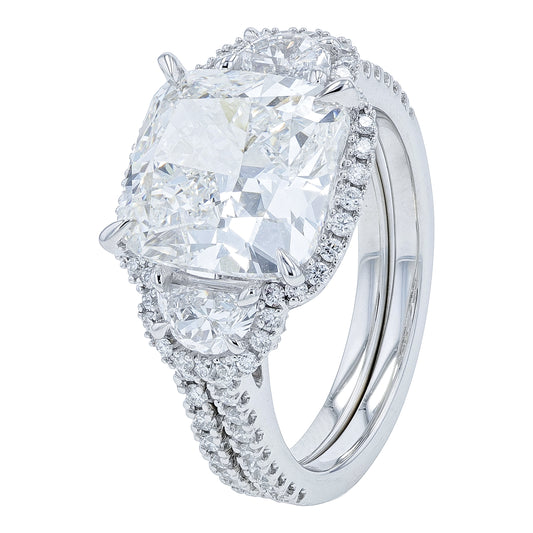 14K WG 6.15 CTW Lab Grown Diamond Bridal Set<p><strong>Lab Grown Diamond</p></strong><p><strong>IGI Available</p></strong>