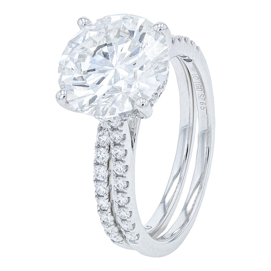 14K WG 4.50 CTW Lab Grown Diamond Bridal Set<p><strong>Lab Grown Diamond</p></strong>