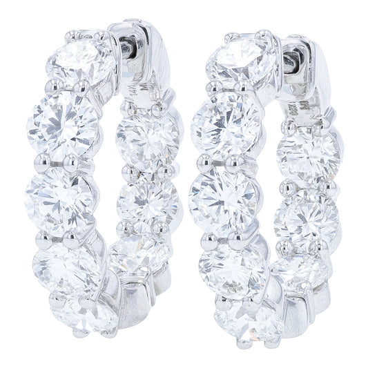 14K WG 5 CTW Lab Grown Diamond Inside-Out Hoops<p><strong>Lab Grown Diamond</p></strong>